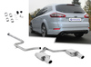 FOX Edelstahl Duplex Racing-Komplettanlage ab Kat Ford Mondeo MK4 Turnier 2.5l Titanium S ab 2007 je 100mm rund eingerollt abgeschrägt