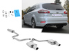 FOX Edelstahl Duplex Sportauspuff-Komplettanlage ab Kat Ford Mondeo MK4 Turnier 2.5l Titanium S ab 2007 je 100mm rund eingerollt abgeschrägt