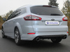 FOX Edelstahl Duplex Sportauspuff-Komplettanlage ab Kat Ford Mondeo MK4 Turnier 2.5l Titanium S ab 2007 je 100mm rund eingerollt abgeschrägt