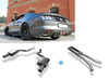 Fox Edelstahl Duplex Sportauspuff-Komplettanlage ab Kat Ford Mustang VI 6 ab 2014 5.0l GT je 1x100mm rund doppelwandig abgeschrägt