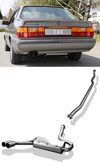 Fox Edelstahl Racing-Komplettanlage ab Kat. Audi 80/90 quattro 81/85 2x76mm rund scharf gerade