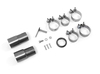 Fox Edelstahl Racing-Komplettanlage ab Kat. Audi A3 8P 2x76mm rund eingerollt gerade mit Absorber
