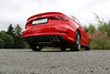 Fox Edelstahl Duplex Racing-Komplettanlage ab Kat Audi A3 8V 1.8 TFSI Limousine S-Line/S3-Heck je 2x80mm rund eingerollt abgeschrägt