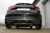 Fox Edelstahl Duplex Racing-Sportauspuffanlage ab Kat Audi A3 8V Sportback 1.4 je 2x90mm rund eingerollt abgeschrägt
