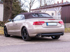 Fox Edelstahl Duplex Sportauspuff Audi A5 Cabrio inkl. Quattro 1x100mm rund eingerollt abgeschrägt mit Absorber
