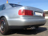 Fox Edelstahl Racing-Komplettanlage ab Kat Audi A8 D2 Typ 4D bis Bj. 11/98 2x76mm rund eingerollt abgeschrägt mit Absorber