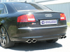 Fox Edelstahl Duplex Racing-Komplettanlage ab Kat Audi S8 4E Typ D3 2x115x85mm oval eingerollt abgeschrägt