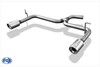 Fox Edelstahl Duplex Endrohrgeweih Hyundai i30 - Modelle aus Korea ab 2007 1x90mm rund eingerollt abgeschrägt mit Absorber