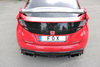 FOX Edelstahl Duplex Sportauspuff Honda Civic 9 FK2 Type-R je 2x90mm schwarz rund doppelwandig abgeschrägt
