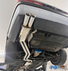 Fox Edelstahl Sportauspuff-Komplettanlage ab Kat BMW 7er E32 740i 2x76mm rund doppelwandig abgeschrägt