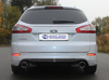 FOX Edelstahl Duplex Sportauspuff-Komplettanlage ab Kat Ford Mondeo MK4 Turnier 2.5l Titanium S ab 2007 je 100mm rund eingerollt abgeschrägt
