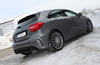 Fox Edelstahl Duplex Sportauspuff-Komplettanlage ab Kat. Mercedes A-Klasse W176 je 115x85mm oval eingerollt abgeschrägt
