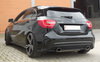 Fox Edelstahl Duplex Racing-Komplettanlage ab Kat Mercedes A-Klasse W176 A250 4matic je 115x85mm oval eingerollt abgeschrägt
