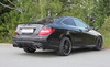 FOX Edelstahl Duplex Sportauspuff Mercedes C-Klasse Coupe W204 C350 mit AMG-Paket je 2x115x85mm oval eingerollt abgeschrägt