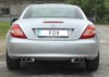 Fox Edelstahl Duplex Sportauspuff-Komplettanlage ab Kat Mercedes SLK R171 1.8l 2x90mm rund eingerollt gerade mit Absorber
