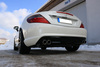 Fox Edelstahl Duplex Sportauspuffanlage ab Kat Mercedes SLK u. SLC R172 AMG Line 4-Zylinder je 2x76mm rund eingerollt abgeschrägt