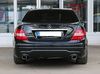 Fox Edelstahl Duplex Sportauspuff Mercedes C-Klasse W204 S204 4-Zylinder Limousine u. T-Modell mit AMG-Stoßstange 115x85mm oval eingerollt seitlich abgeschrägt
