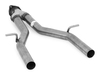 Fox Edelstahl Duplex Sportauspuff-Komplettanlage ab Kat Mercedes SLK R171 1.8l 2x90mm rund eingerollt gerade mit Absorber