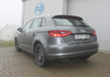 Fox Edelstahl Racing-Sportauspuffanlage ab Kat Audi A3 8V Sportback 1.4 2x80mm rund doppelwandig abgeschrägt