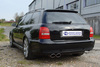 Fox Edelstahl Racing-Komplettanlage ab Kat Audi RS4 B5 2x115x85mm oval eingerollt abgeschrägt