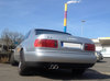 Fox Edelstahl Racing-Komplettanlage ab Kat Audi A8 D2 Typ 4D 2x76mm rund eingerollt abgeschrägt mit Absorber