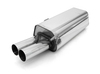 Fox Edelstahl Racing-Komplettanlage ab Kat Audi 80 B4 Limousine/Avant 2.0-2.8l 2x70mm rund scharf gerade