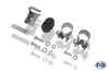 Fox Edelstahl Duplex Racing-Komplettanlage ab Kat Nissan Micra K11 Bj.93-03 1x80mm rund eingerollt gerade mit Absorber