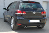 Fox Edelstahl Duplex Racing-Komplettanlage ab Kat. VW Golf 6 2x80mm rund eingerollt gerade mit Absorber