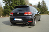 Fox Edelstahl Duplex Racing-Komplettanlage ab Kat. VW Golf 6 GTI je 100mm rund scharf doppelwandig abgeschrägt