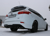 Fox Edelstahl Duplex Racing-Komplettanlage ab Kat Ford Focus 3 Turnier 1.0l Ecoboost mit Styling-Paket je 115x85mm oval eingerollt abgeschrägt