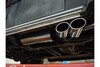Fox Edelstahl Racing-Komplettanlage ab Kat Mercedes G-Klasse W463 G500 mit Trittbrett 2x115x85mm oval eingerollt nach links abgeschrägt