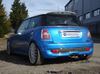 Fox Edelstahl Racing-Komplettanlage ab Kat mittig Mini Cooper S R56 2x88x74mm oval eingerollt abgeschrägt