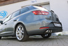Fox Edelstahl Duplex Racing-Komplettanlage ab Kat Seat Leon ST 5F 1.2l 1.4l 1.8l (Mod. mit Starrachse) je 2x90mm rund doppelwandig abgeschrägt