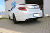 Fox Edelstahl Duplex Racing-Komplettanlage ab Kat Opel Insignia A 2.0 Turbo Frontantrieb je 140x90mm oval eingerollt abgeschrägt mit langer Tulpe
