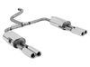 Fox Edelstahl Duplex Racing-Komplettanlage ab Kat. VW T5 Bus 2x80mm rund eingerollt gerade mit Absorber