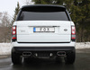 Fox Edelstahl Duplex Sportauspuff-Komplettanlage ab Kat Land Rover Range Rover MK 4 5.0l ab 2012 je 220x80mm flachoval eingerollt seitlich abgeschrägt