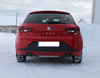 Fox Edelstahl Duplex Racing-Komplettanlage ab Kat Seat Leon 5F 1.2l 1.4l + 1.6-2.0l TDI ab 2012 (Mod. mit Starrachse) je 2x80mm rund eingerollt abgeschrägt