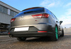 Fox Edelstahl Racing-Komplettanlage ab Kat Seat Leon ST 5F 1.4l 1.8l (Mod. mit Starrachse) 2x90mm rund doppelwandig abgeschrägt