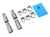 Fox Edelstahl Duplex Sportauspuff Audi A4 B6 Typ 8E Limousine/Avant 1.8T u. 2.4l 1x90mm rund eingerollt abgeschrägt mit Absorber
