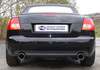 Fox Edelstahl Duplex Sportauspuff Audi A4 B7 Typ 8E, 8H Cabrio, Limousine u. Avant 1x90mm rund eingerollt abgeschrägt mit Absorber