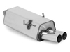 Fox Edelstahl Sportauspuff inkl. Verbindungsrohr BMW 3er E36 316i 318i Limo Touring Coupe Cabrio 2x76mm rund scharf gerade