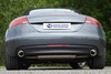 Fox Edelstahl Duplex Sportauspuff Audi TT 8J quattro Coupe u. Roadster 1x90mm rund eingerollt abgeschrägt mit Absorber