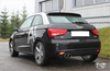 Fox Edelstahl Sportauspuff Audi A1 1.2l 1.6TDI 2x90mm rund eingerollt abgeschrägt