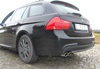Fox Edelstahl Sportauspuff BMW 3er E90 E91 E92 E93 320d 2x76mm rund eingerollt abgeschrägt mit Absorber