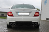 Fox Edelstahl Duplex Sportauspuff Mercedes C-Klasse W204 S204 4-Zylinder Limousine & T-Modell für C63AMG-Stoßstange 2x115x85mm oval eingerollt abgeschrägt