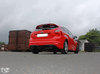 Fox Edelstahl Duplex Sportauspuff Ford Focus 3 Fließheck 1.6l EcoBoost mit Sport-Paket je 100mm rund eingerollt abgeschrägt