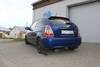Fox Edelstahl Duplex Sportauspuff Hyundai Accent 3 Typ MC Bj.06-10 135x80mm flachoval eingerollt abgeschrägt mit Absorber