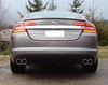 Fox Edelstahl Duplex Sportauspuff Jaguar XF Typ CC9 4.2l 2x90mm rund eingerollt abgeschrägt