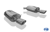 Fox Edelstahl Duplex Sportauspuff Jaguar X-Type 115x85mm oval eingerollt abgeschrägt mit Absorber