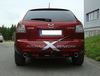 Fox Edelstahl Duplex Sportauspuff Mazda CX-7 je 100mm rund eingerollt abgeschrägt mit Absorber